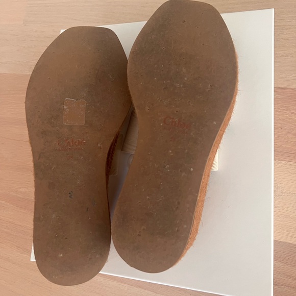 Chloe Woody Wedge Logo Sandal 39 / 9 - Picture 6 of 8